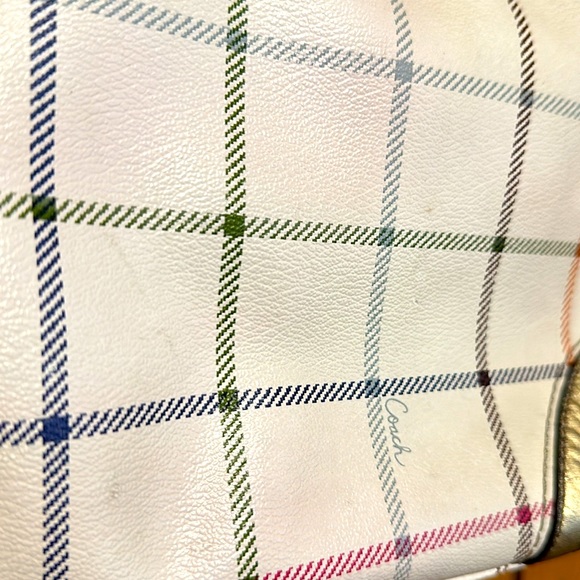 Coach Peyton Tattersall Tote Handbag - Picture 3 of 11